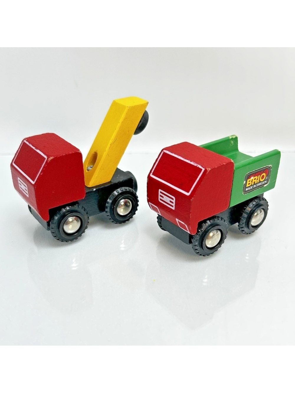 Vintage Brio Wooden Railway Tow Truck Set #33521 Breakdown Lorry Set No Box